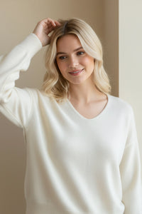 V-Neck Knit Sweater