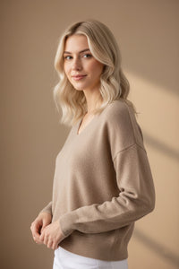 V-Neck Knit Sweater