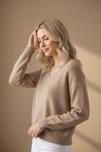 V-Neck Knit Sweater