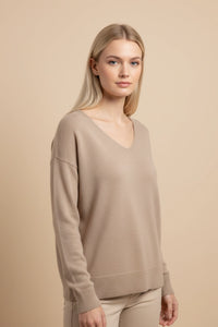 V-Neck Knit Sweater