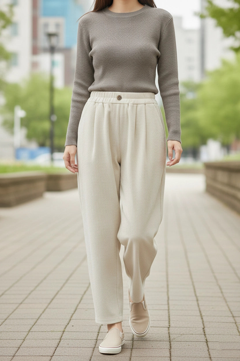 Corduroy Loose-Fit Pants