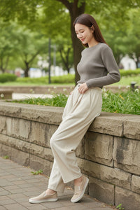 Corduroy Loose-Fit Pants