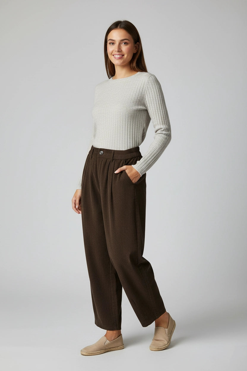 Corduroy Loose-Fit Pants