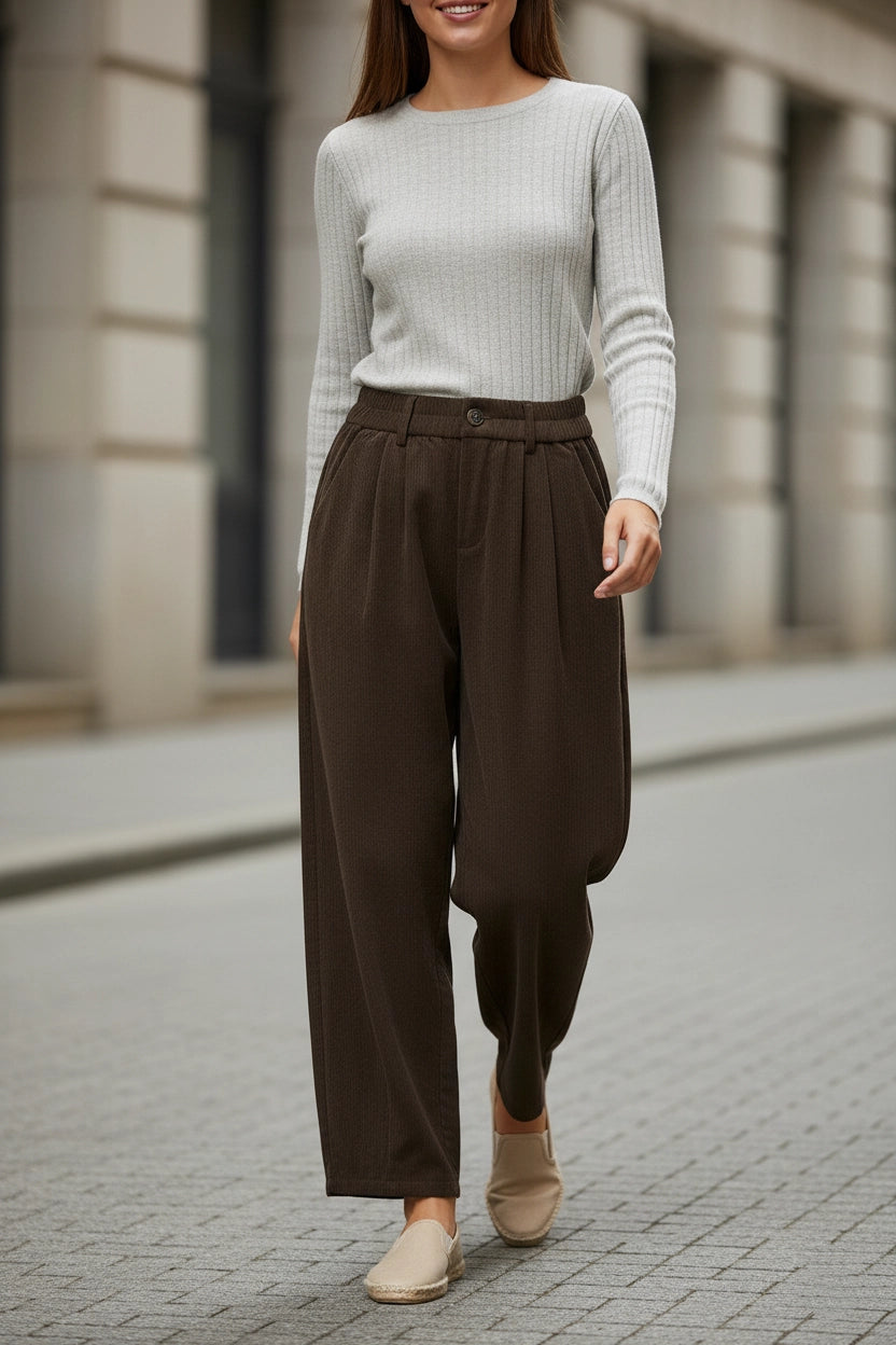 Corduroy Loose-Fit Pants