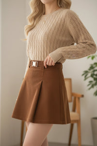 High Waisted Corduroy Skirt