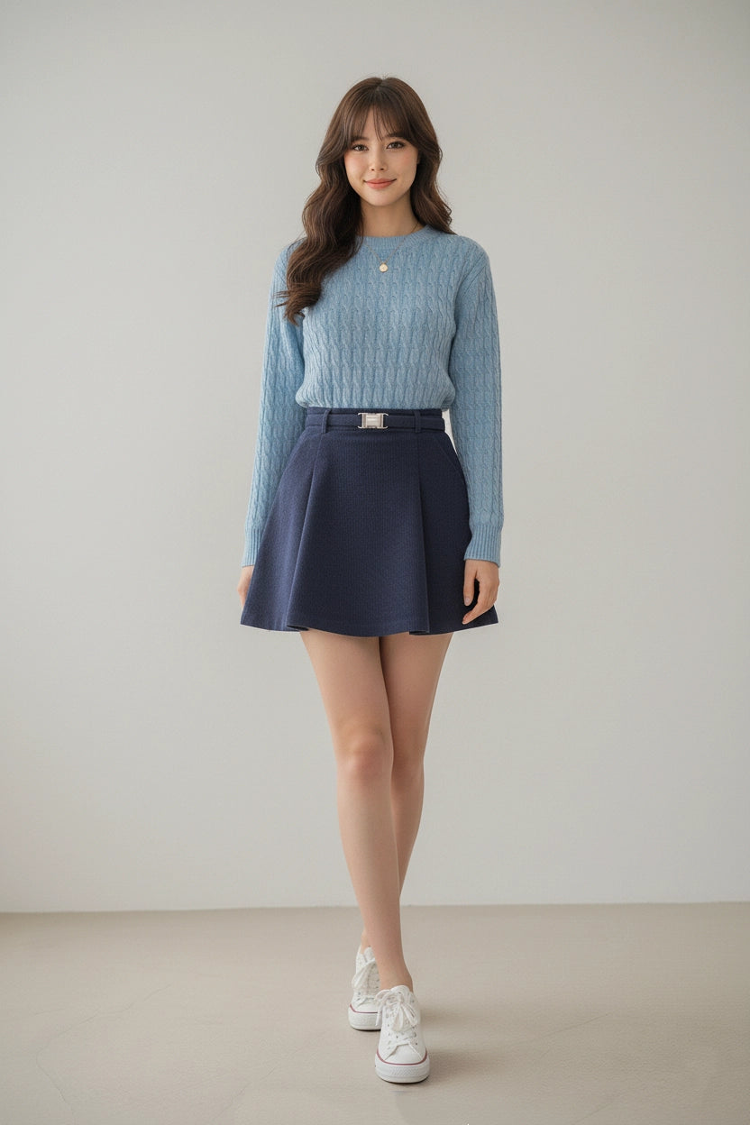 High Waisted Corduroy Skirt