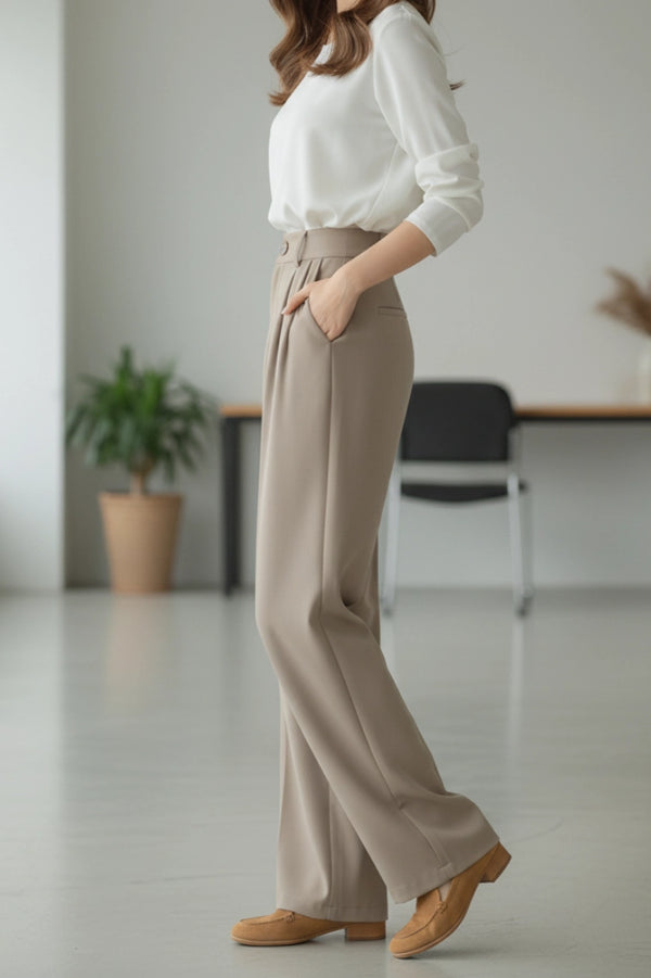 Loose-Fit Casual Suit Pants