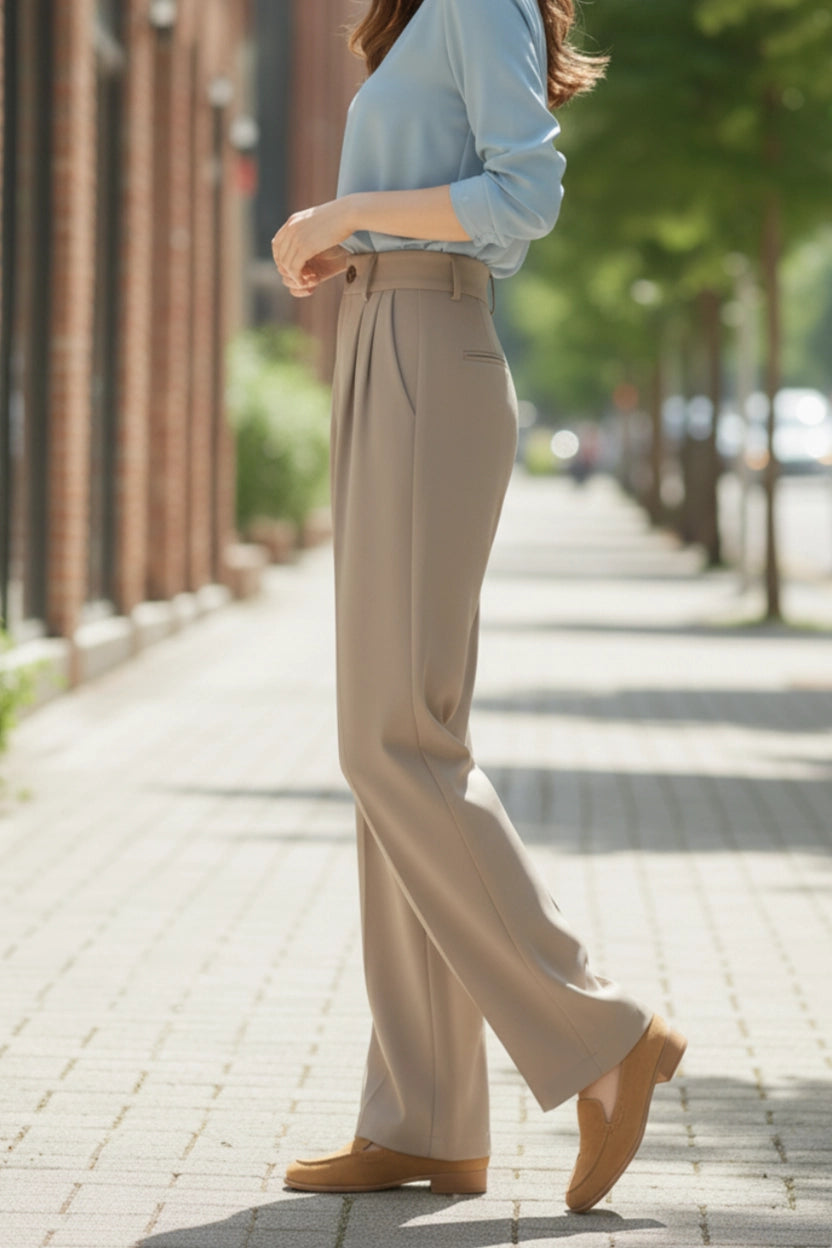 Loose-Fit Casual Suit Pants