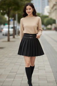 Pleated Midi Skirt
