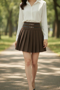 Pleated Midi Skirt