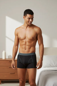 Men’s Cotton Sports Breathable 4" Boxer Briefs(4-Pack)
