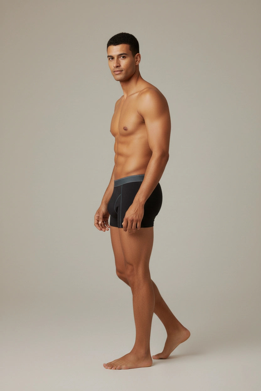 Men’s Cotton Sports Breathable 4" Boxer Briefs(4-Pack)