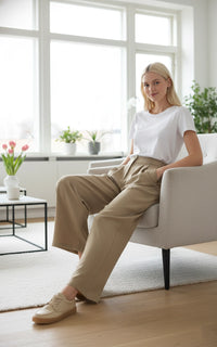 Straight High-Waisted Pants