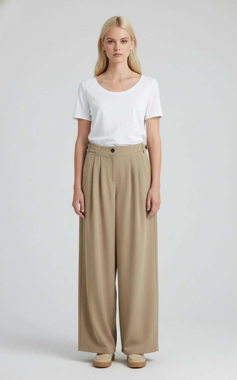 Straight High-Waisted Pants