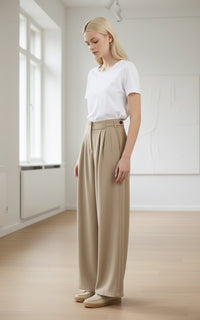 Straight High-Waisted Pants