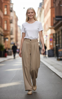 Straight High-Waisted Pants