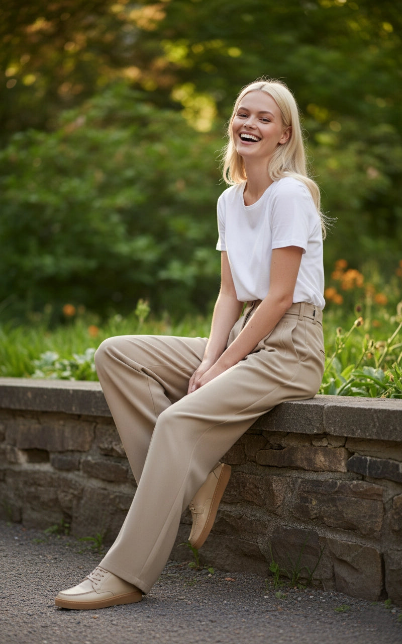 Straight High-Waisted Pants