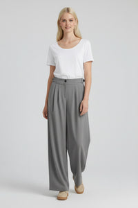 Straight High-Waisted Pants