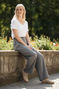 Straight High-Waisted Pants