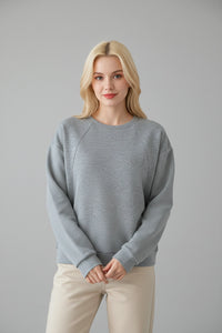 Round Neck Embroidered Sweatshirt
