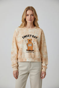 Bear Print Long Sleeve Sweatshirt
