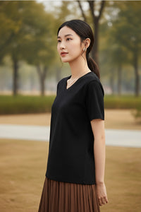 Women’s Premium Cotton V-Neck T-Shirt