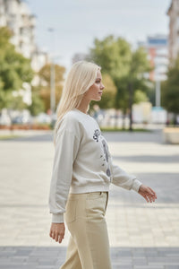 Bear Print Long Sleeve Sweatshirt