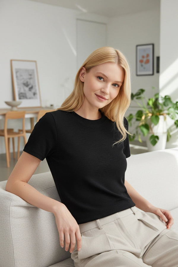 Women’s Premium Cotton Crewneck T-Shirt