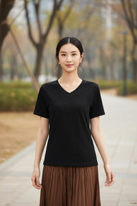 Women’s Premium Cotton V-Neck T-Shirt