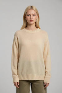 Round-Neck Knit Sweater