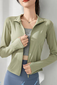 Women's UV Protection Yoga Jacket – Cooling, Stretch Fit, Long Sleeve Workout Layer