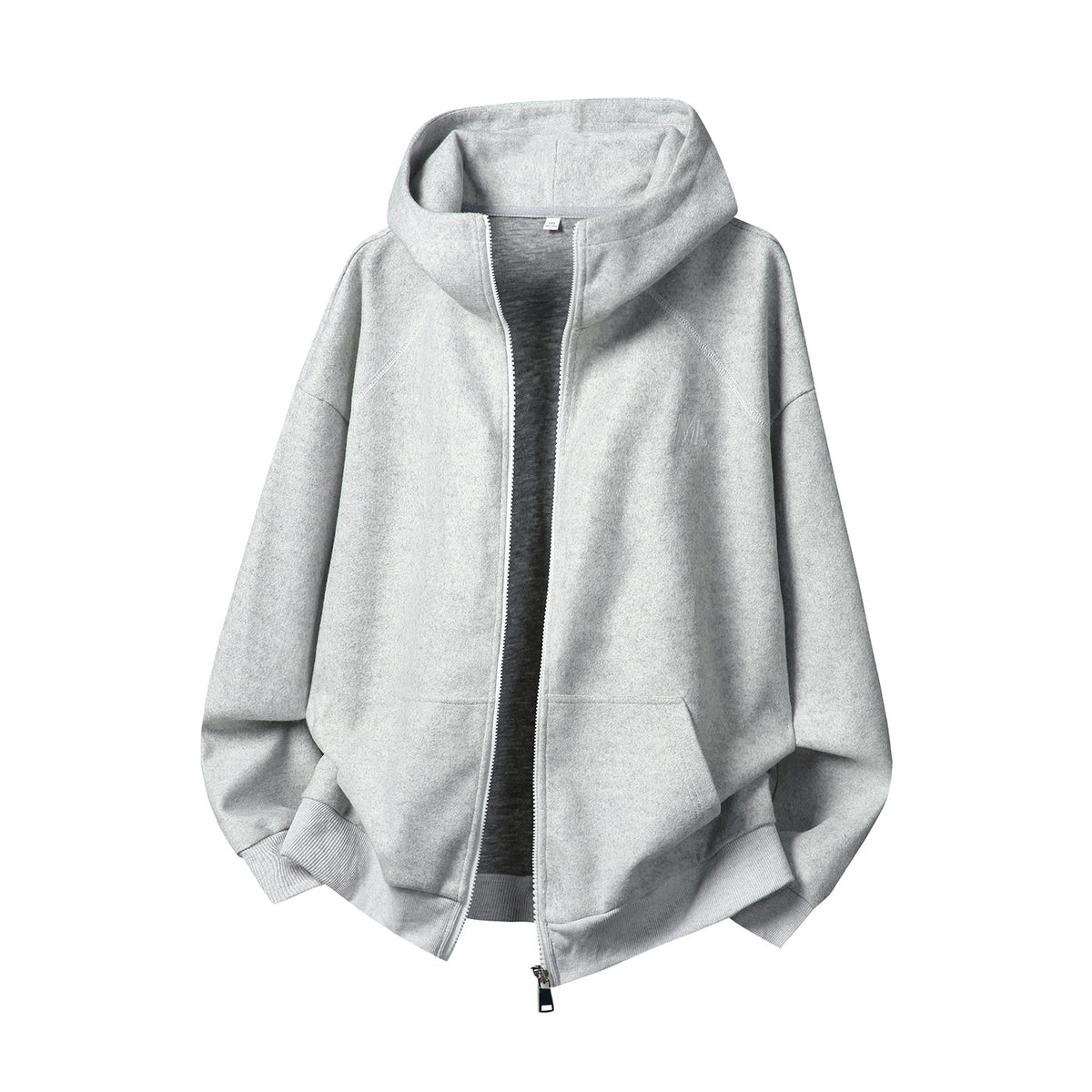 Heavyweight Color-Block Zipper Hooded Sweater – Thickened Casual Fall & Winter Sweater