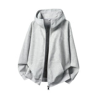 Heavyweight Color-Block Zipper Hooded Sweater – Thickened Casual Fall & Winter Sweater