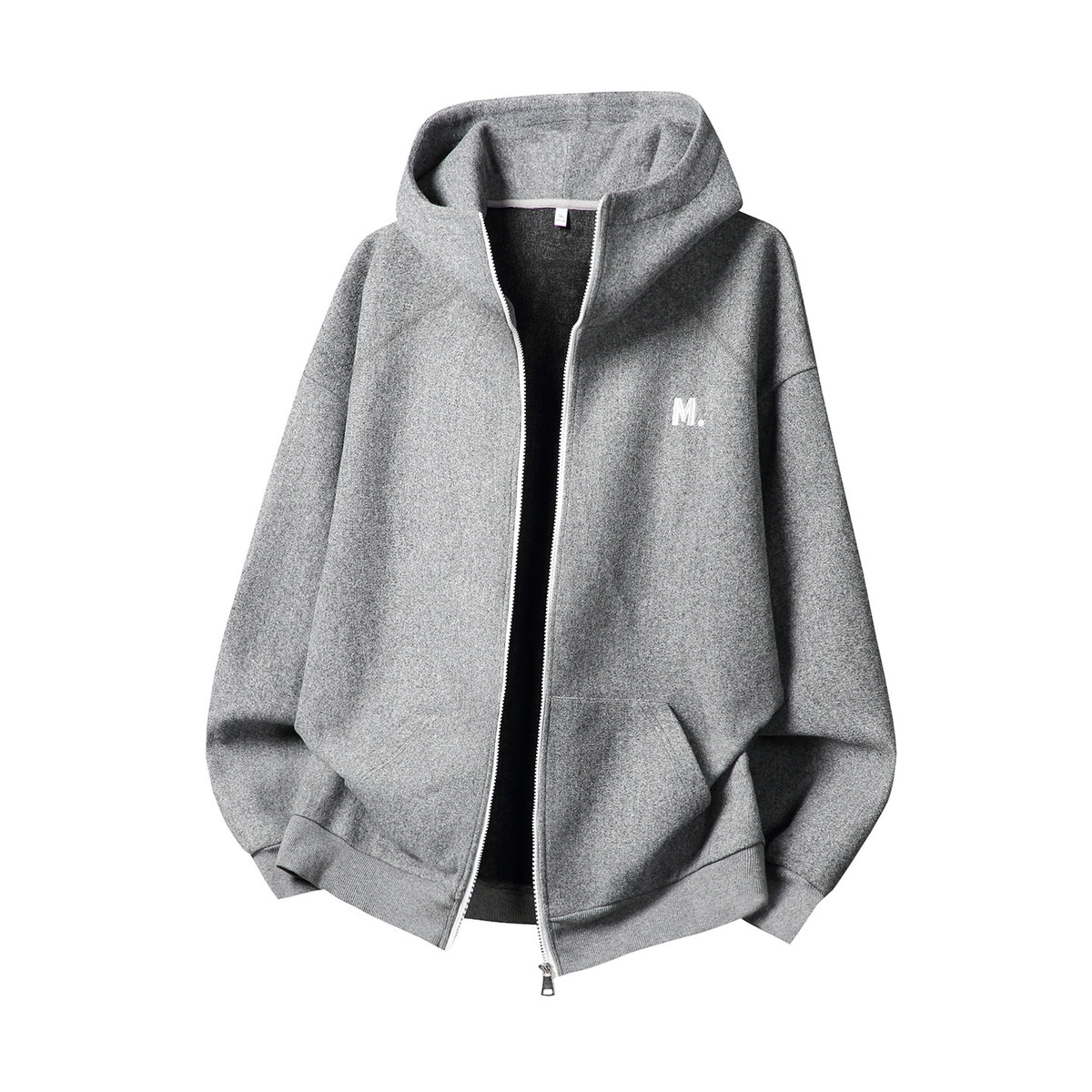 Heavyweight Color-Block Zipper Hooded Sweater – Thickened Casual Fall & Winter Sweater