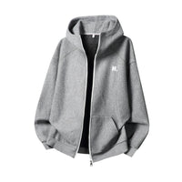 Heavyweight Color-Block Zipper Hooded Sweater – Thickened Casual Fall & Winter Sweater