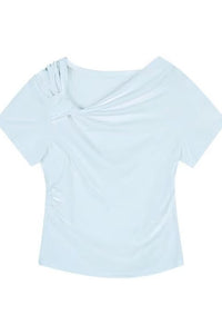 Pure Cotton Twist Knot T-Shirt
