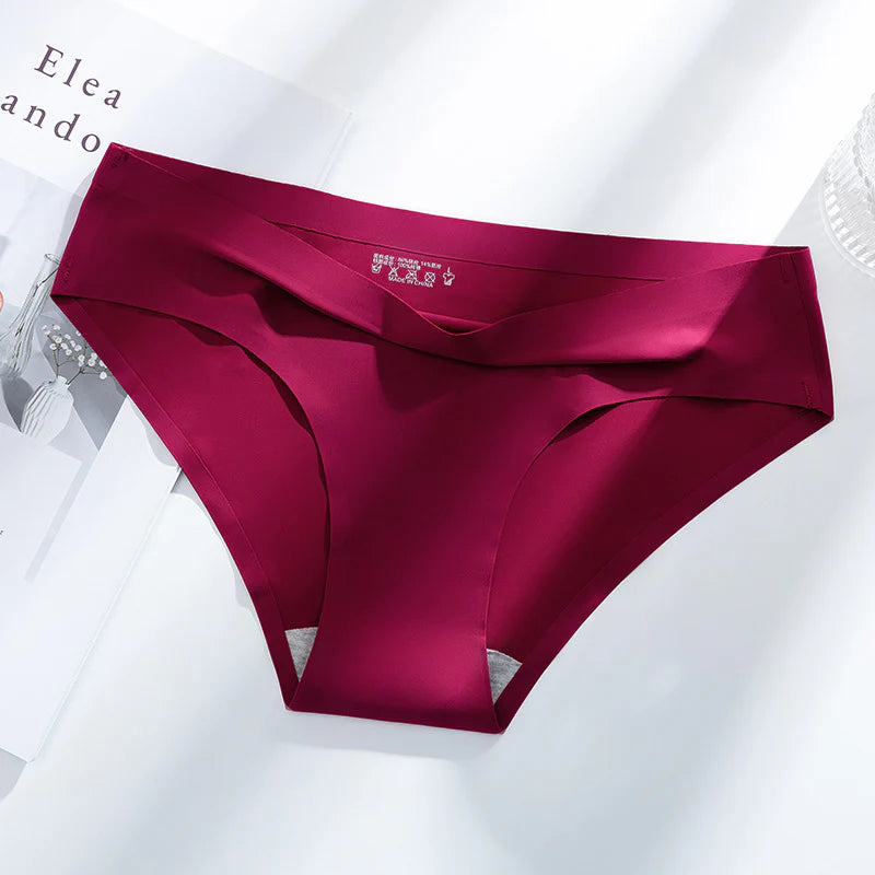 Seamless Ice Silk Cooling Underwear – High-Stretch & Antibacterial Panties for Ultimate Comfort