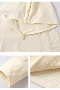 Women’s UPF 50+ Ice Silk Cooling Sun Protection Jacket – Lightweight, Breathable, with Side Pockets