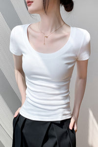 U-Neck Slim Fit Short Sleeve T-Shirt