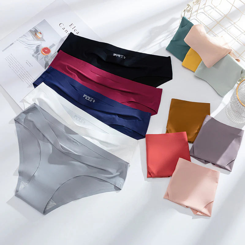 Seamless Ice Silk Cooling Underwear – High-Stretch & Antibacterial Panties for Ultimate Comfort