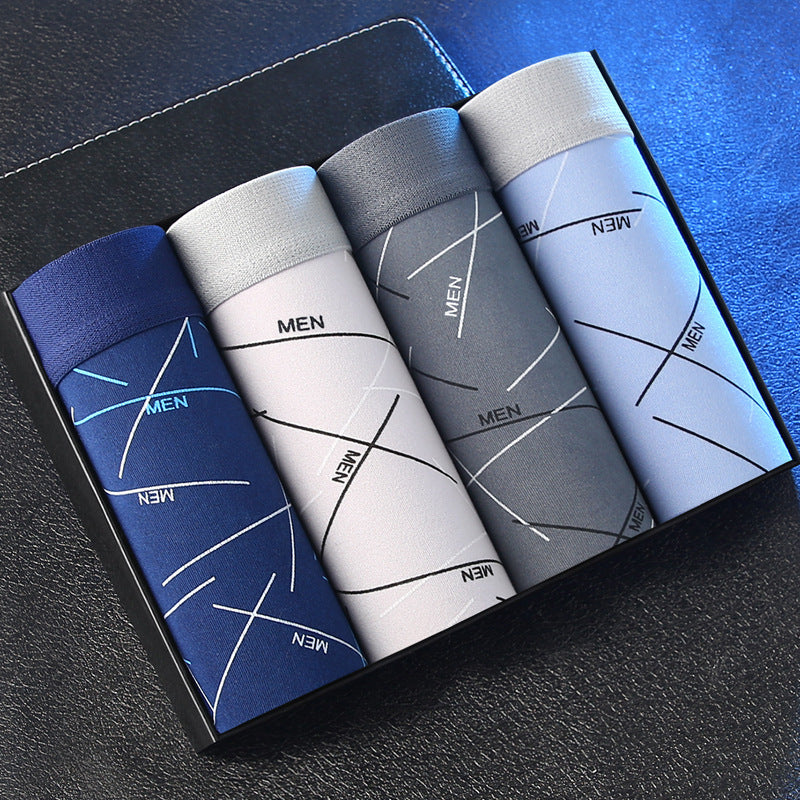 Men’s Mid-Rise Boxers Briefs - 4 Pack