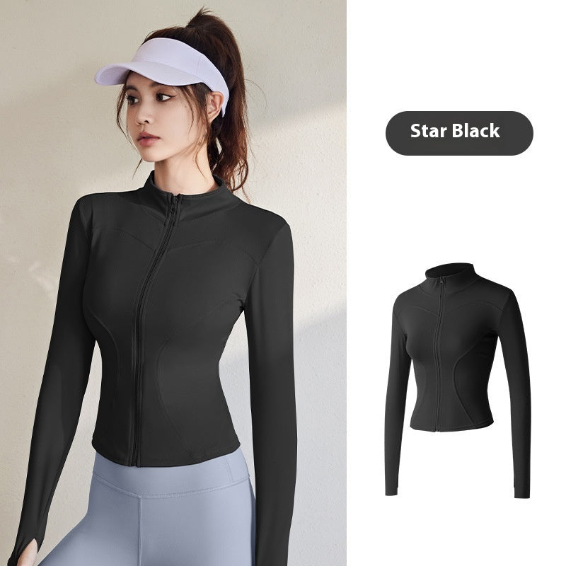 Slim Fit Zip-Up Yoga Jacket – Lightweight, Breathable, and Stylish Activewear