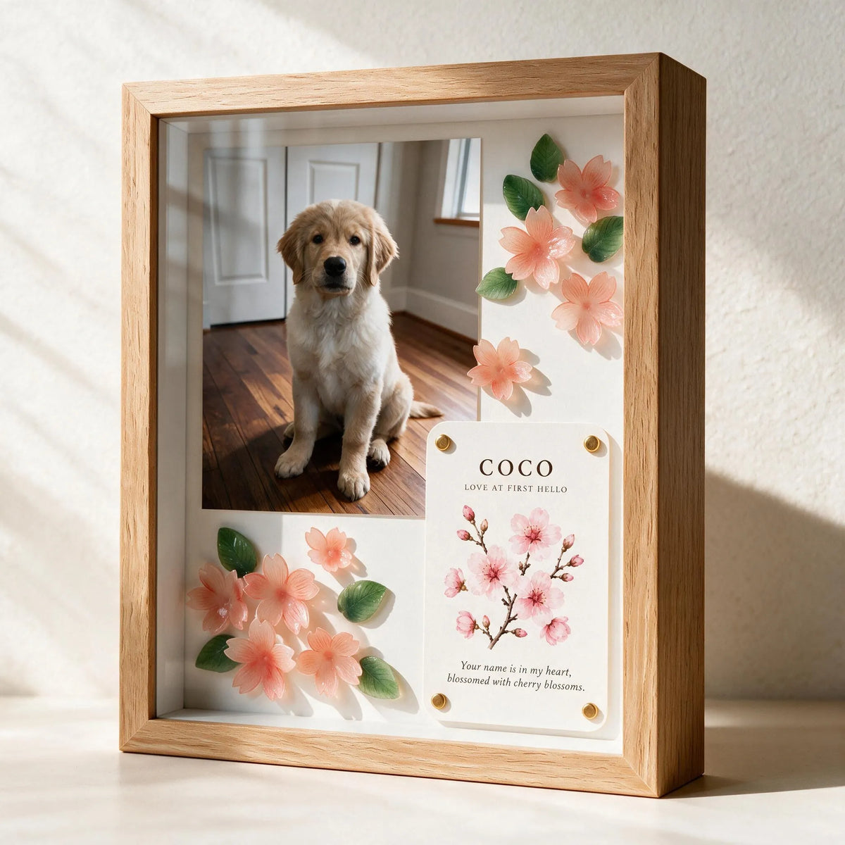 Cherry Blossom Pet Celebration Shadow Box