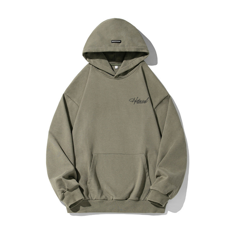 Retro Heavyweight Hoodie – Embroidered Lettering