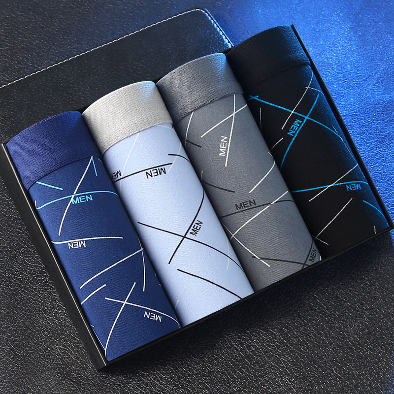 Men’s Mid-Rise Boxers Briefs - 4 Pack