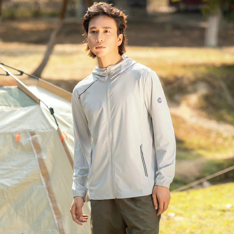 Men's Ice Silk UV Protection Jacket – Lightweight, Stretchy, Sun-Proof Outer Layer