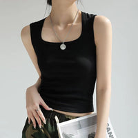 Women’s U-Neck Cotton Ribbed Camisole Tank – Soft, Breathable & Flattering