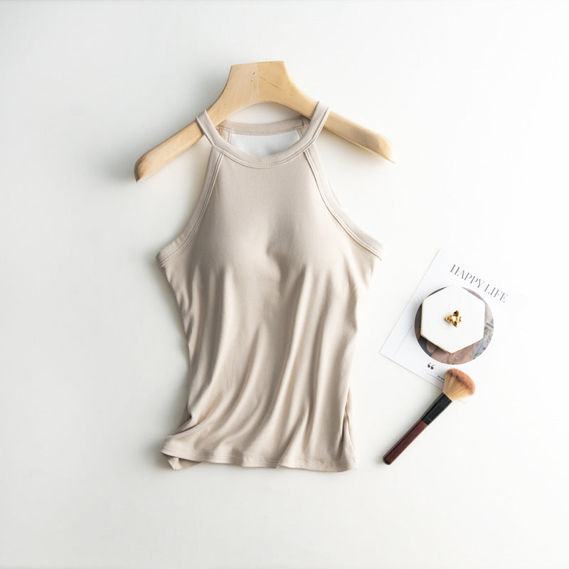 Back-Shaping Padded Spaghetti Strap Camisole – Sculpting Support & Seamless Comfort