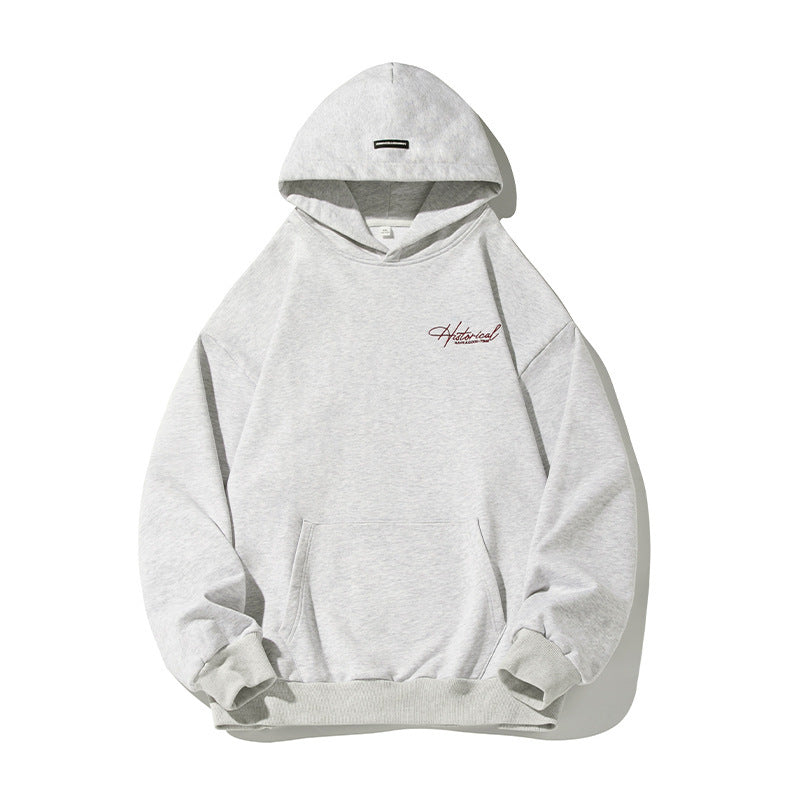 Retro Heavyweight Hoodie – Embroidered Lettering