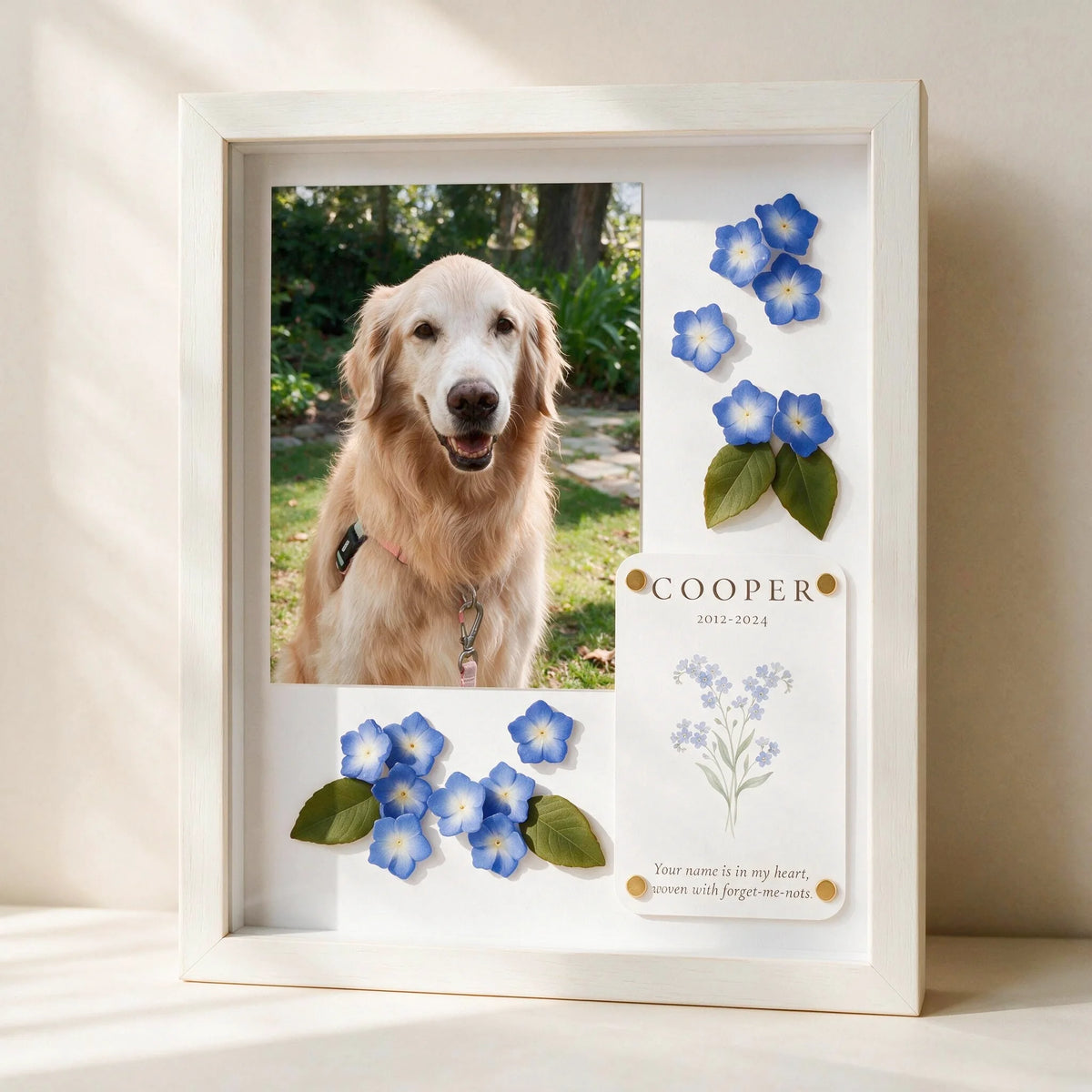 Forever in Bloom Pet Memorial Shadow Box
